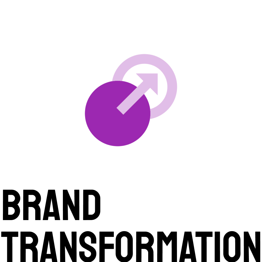 Total brand transformation, rebrand, logo, brand identity